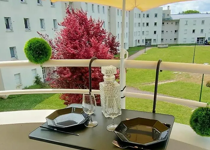 Le Doux Viking, Balcon & Parking Prive Proche Zenith * Caen